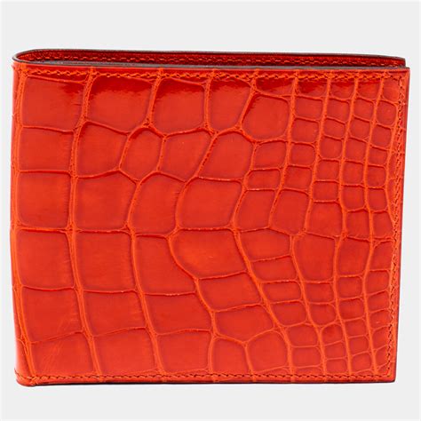 hermes bifold wallet men|hermes alligator wallet.